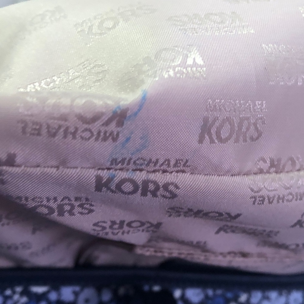 Michael Kors Blue Floral Tote - Picture 3 of 4